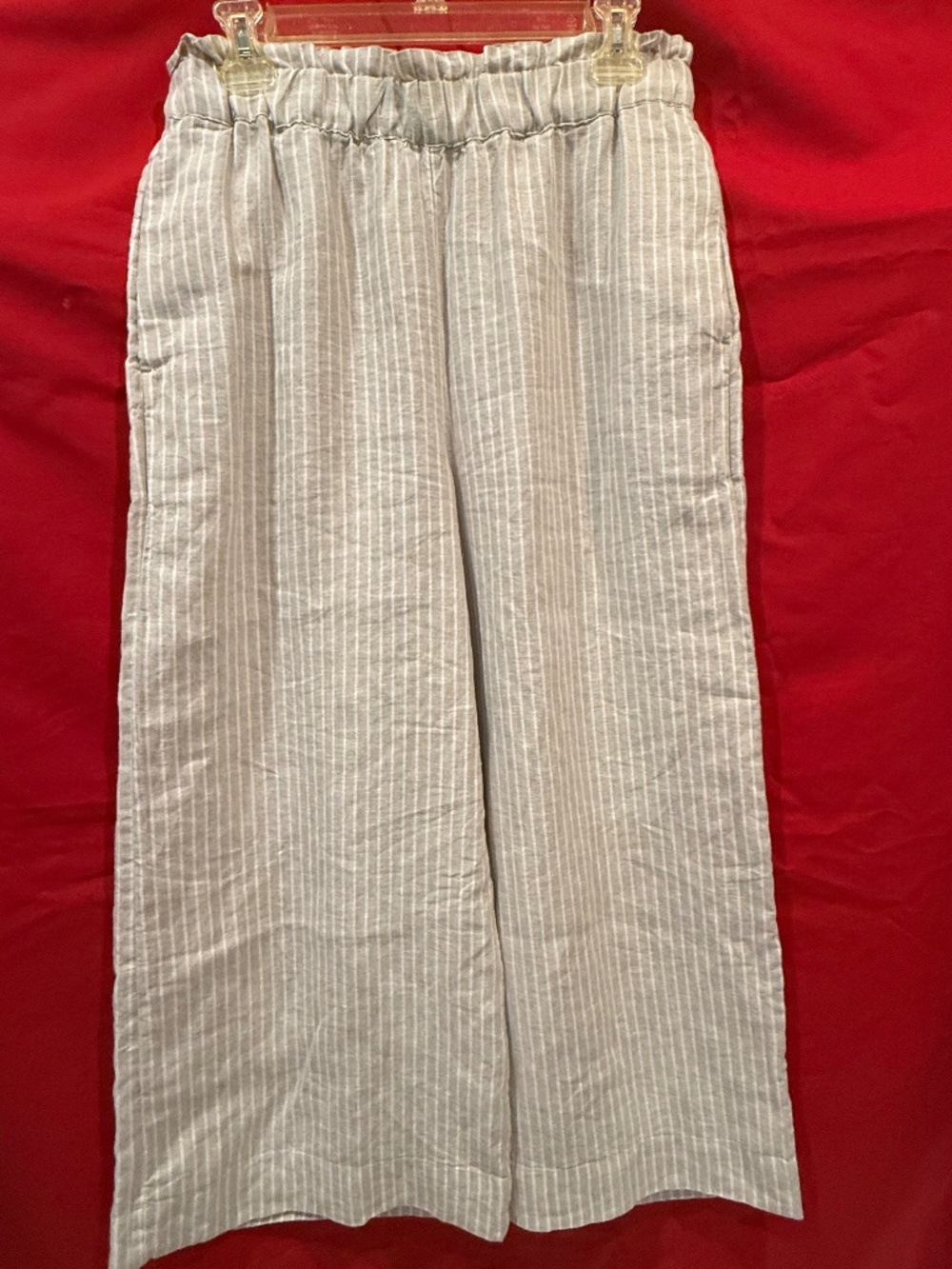 CHICOS WIDE LEG LINEN PANTS, SIZE 0.5